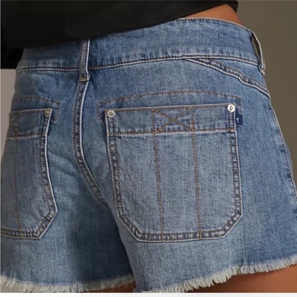 NWT Pilcro x Anthropologie The Wanderer Denim Jean Shorts Size 33 - Picture 3 of 12